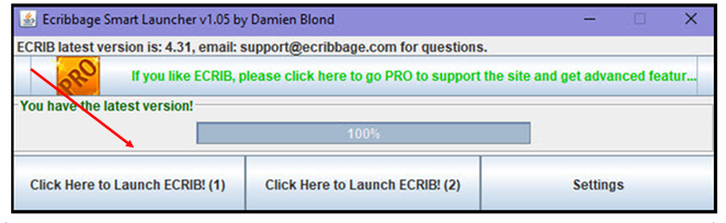 Click Launch ECRIB