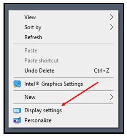 Win 10 Display Settings